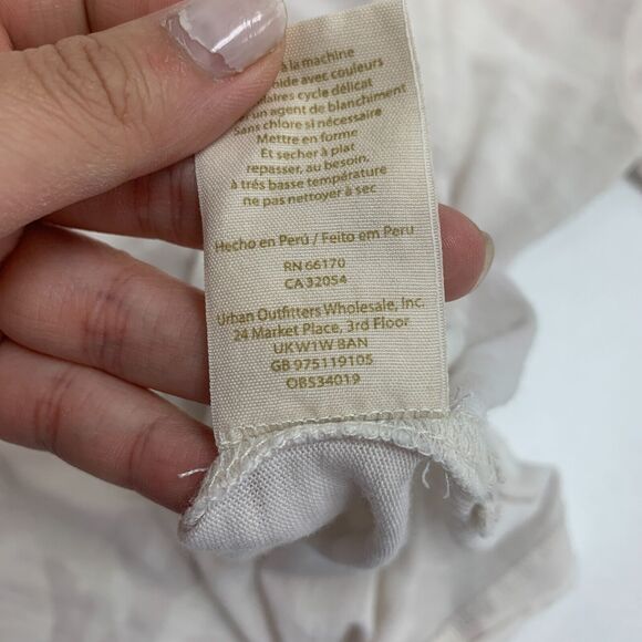 We The Free People Shirt Womens S Small Pearl Camo Cotton Blend Hi Low Hem Tee - Picture 11 of 15